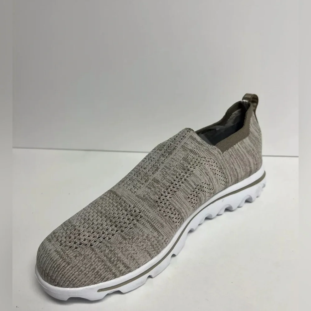 Propet Womens Travelactiv Stretch Slip On Taupe Size 11 M